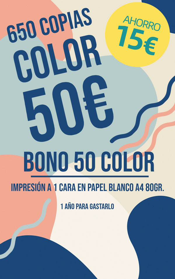 Bono 650 copias color