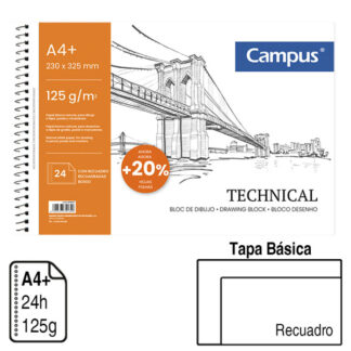Bloc de dibujo técnico A4