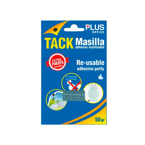 Masilla Tack adhesiva reutilizable Plus Office
